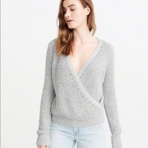 A&F front wrap sweater